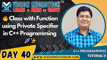 🔥 Class with Function using Private Specifier in C++ Programming 🚀 ✨