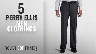 Top 10 Perry Ellis Men Clothings [ Winter 2018 ]: Perry Ellis Men's Portfolio Classic Fit Flat Front
