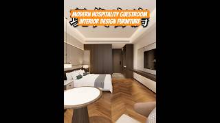 Modern hospitality bedroom interior design Custom furniture with Cabinet Maker #hospitalityfurniture
