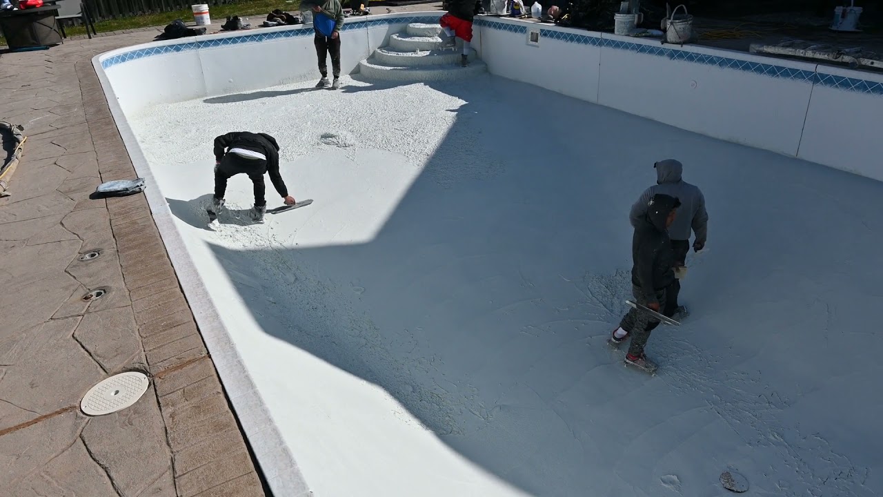 Diamond Brite Pool Resurface Before and after