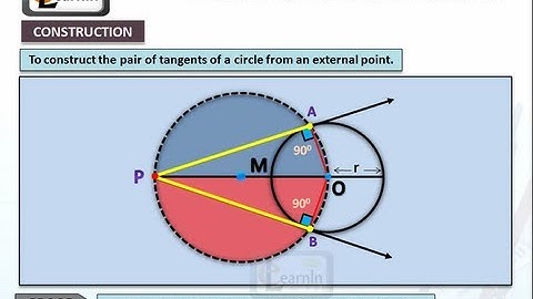 Construction of tangents to a circle - Geometry