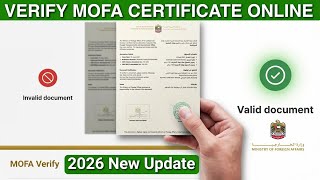 UAE MOFA द्वारा प्रमाणित सर्टिफिकेट को ऑनलाइन कैसे वेरीफाई करें 2026 में (नकली दस्तावेजों से बचें) screenshot 4