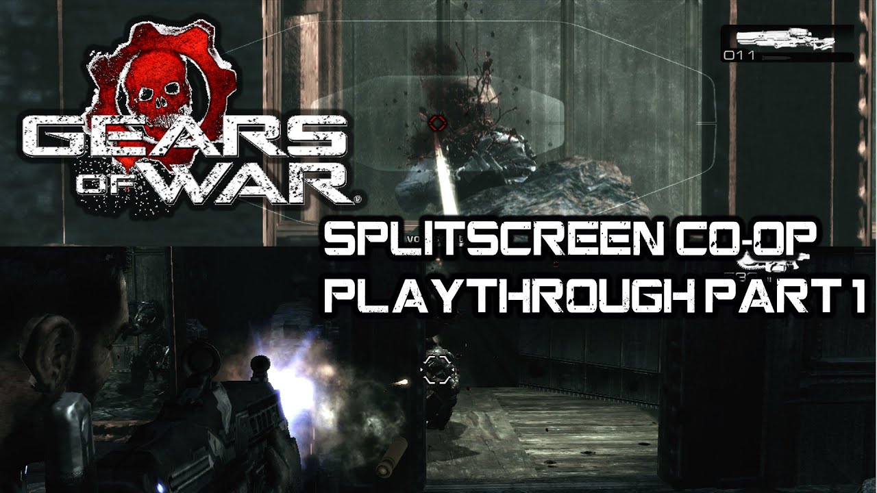 Gears of War 3 - Split screen Co-op playthrough part 1 - 1080p60fps - No  commentary 