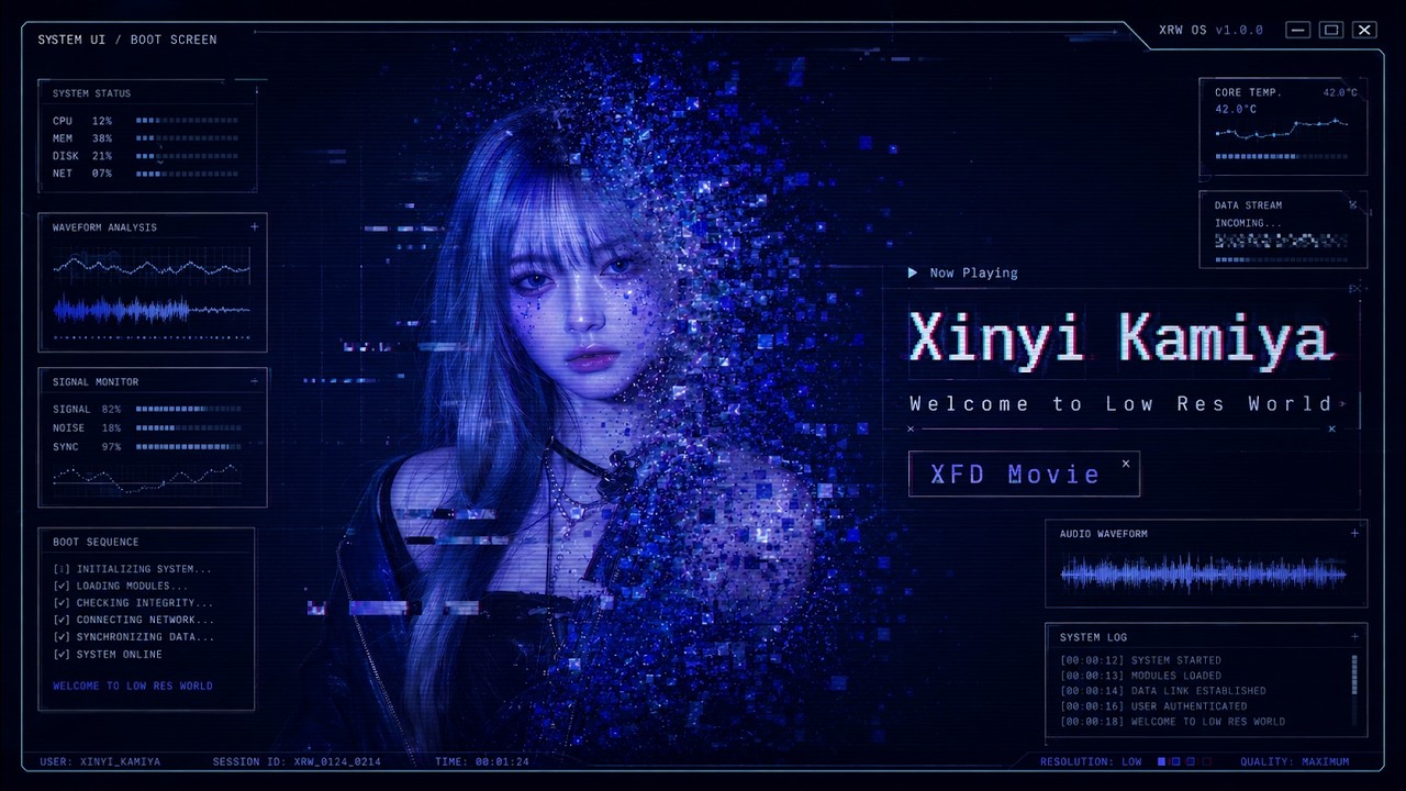 かみやページ Xinyi Kamiya 1st Album『welcome to Low res world』Album Trailer