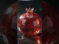 💎 Crystal Pomegranate ASMR | Satisfying Glass Fruit Slicing &amp; Sparkling Seed Cascade ✨  #foodasmr