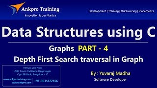 Data Structures using C Part 30 - Depth First Search (DFS) traversal in Graph using c program