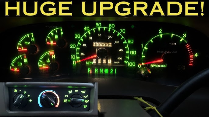 GlowShift | 10 Color Digital Series Quad Gauge Package For 1999-2007 Ford Super Duty Powerstroke