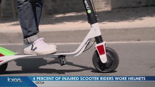 Only four percent of injured e-scooter riders wore helmets