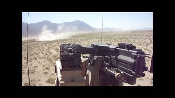 MK19 firing from a CROWS system in Afghanistan