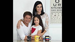 la actriz Scarlet Ortiz y su marido el actor Yul Bürkle y su hija