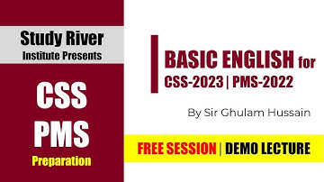 Basic English Orientation | Sir Ghulam Hussain | Study River