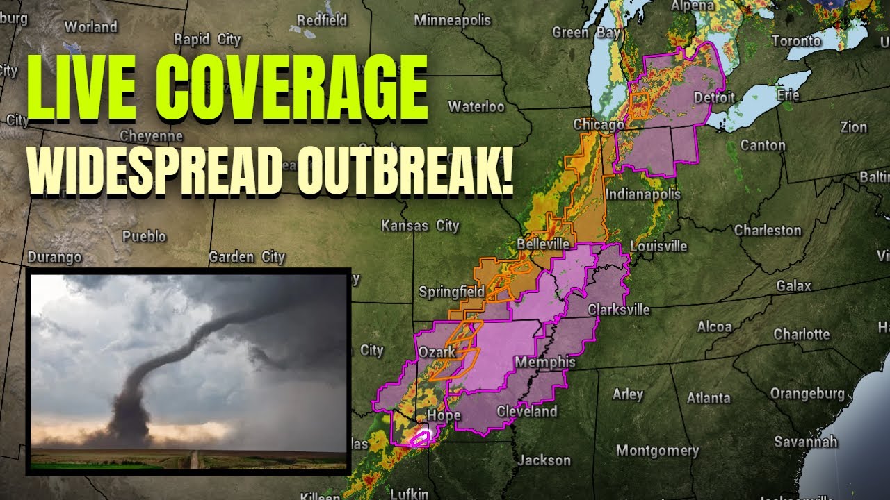 LIVE COVERAGE - MID DAY UPDATE! Widespread severe weather outbreak ...