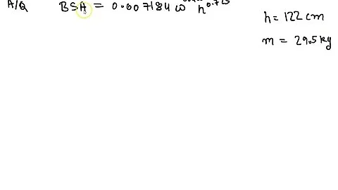 The nurse needs to validate the BSA written on the patient's EMR using a BSA formula. The patient i…