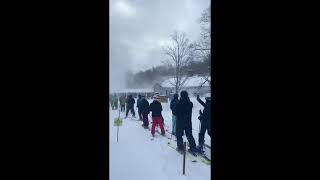 Rare Snow Devil Sweeps Through Lines of Skiers in Vermont