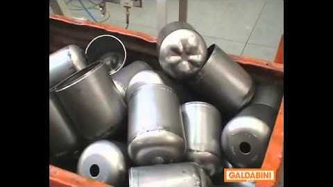 Fire Exstinguisher production line from Galdabini Company. The marking system is from Automator