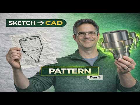 Fusion 360 for Absolute Beginners - Circular Pattern - Rectangular Pattern - Day 3 of 11