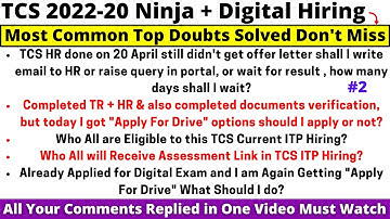 TCS Most Common Doubts - Waiting for TCS Exam & Interview Result, Should I Apply Again or Not? #1