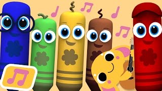 Five Little Crayons - Blue Sing Along Songs For Kids With Tumtum