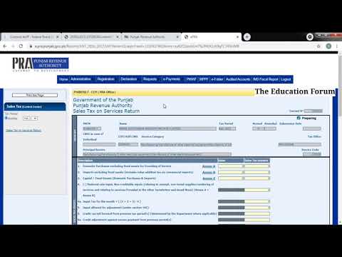 How to file Nil Return in PRA| Punjab Revenue Authority| The education forum