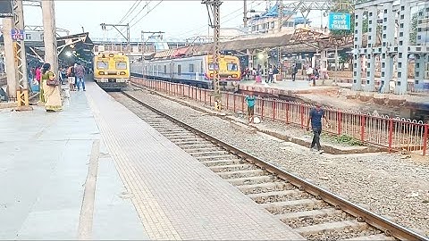 Back to Back Mumbai AC Local + ICF + Aerodynamic Emu Parallel Race & Crossing At Thana Station