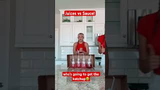 JUICES VS SAUCE CHALLENGE?‼️ shorts shortscreator shortsviral