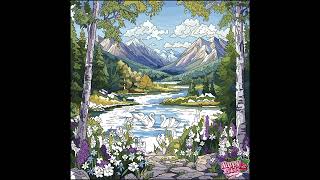 ColorTheWorld | Color by Number nr. 48 - Landscape Nature #relaxingart #colorbynumber #fyp #relaxing