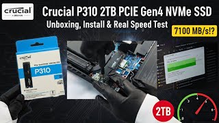 Crucial P310 2Tb Pcie Gen4 Nvme Ssd Unboxing, Install & Real Speed Test