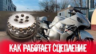 Как работает проскальзывающее сцепление мотоцикла / clutch mod at suzuki hayabusa gsx1300r