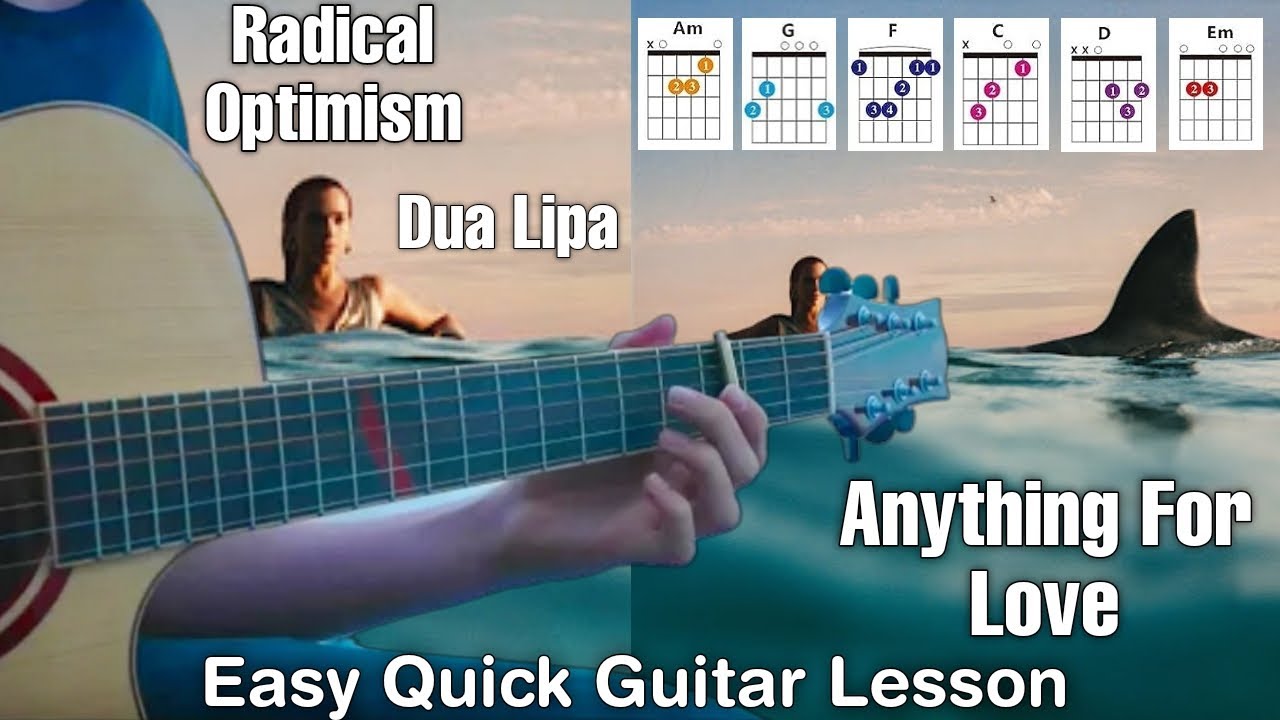 Dua Lipa - (Anything For Love) Guitar Cover + Lesson Chords Short Guitar Tutorial Radical Optimism