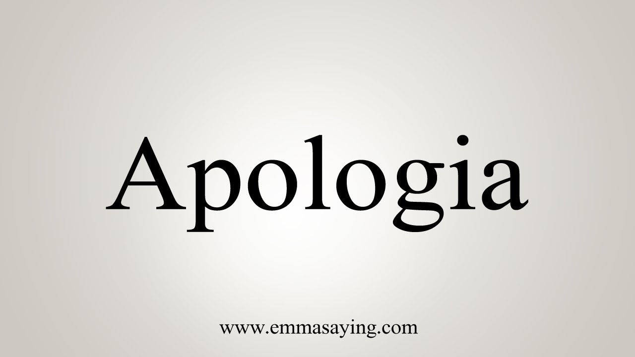 How To Say Apologia YouTube How To Say Apologia YouTube