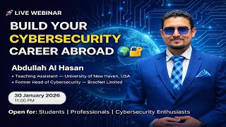LIVE Webinar | Build Your Cybersecurity Career Abroad | HackToLive Academy | Cybersecurty Career Update