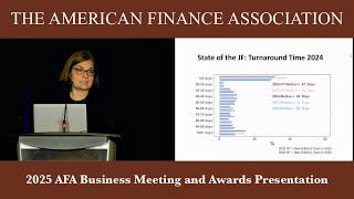 2025 AFA Business Meeting and Awards Presentation
