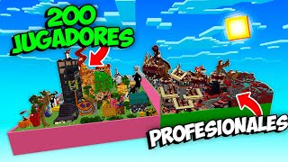 Enfrenté a 2 CONSTRUCTORES PROFESIONALES vs 200 JUGADORES en MINECRAFT