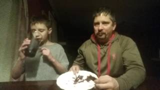 Father and Son Eat a Whole Bag of Carolina Reaper Beef Jerky made with the World's Hottest Pepper