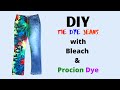 DIY Tie Dye Jeans with Bleach & Procion Dye