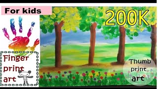 finger print art for kids/ easy thumb painting / for kids