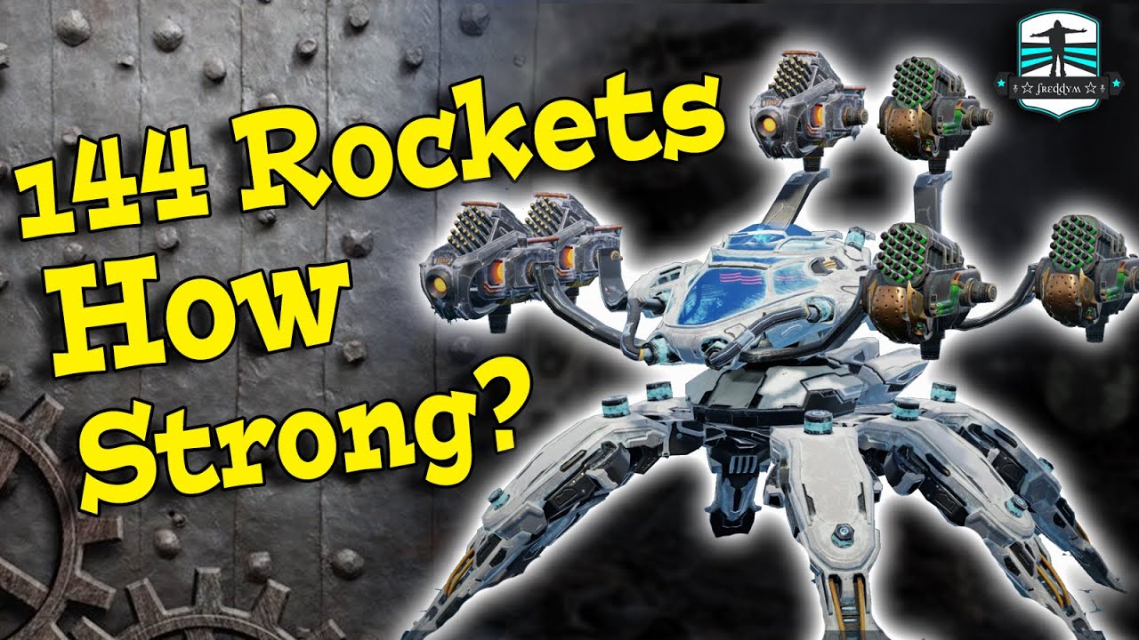 War Machine Foot Rockets How Much DMG Do 144 Rockets 💥 War Robots Subscriber Builds - YouTube
