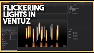 How to create flickering lights in Ventuz using particle system