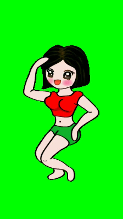 Green screen kartun joget lucu