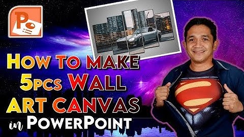 How to make a 5 pieces Wall Art Canvas in PowerPoint | Step by Step Tutorial