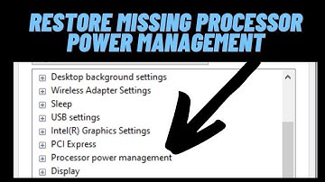 How to Restore Missing Processor Power Management on Windows