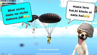 OPEN PARACHUTE & TROLLING CUTE ENEMIES😂😈||TROLLING  RANDOM TEAMMATES😂|| BGMI FUNNY & WTF MOMENT