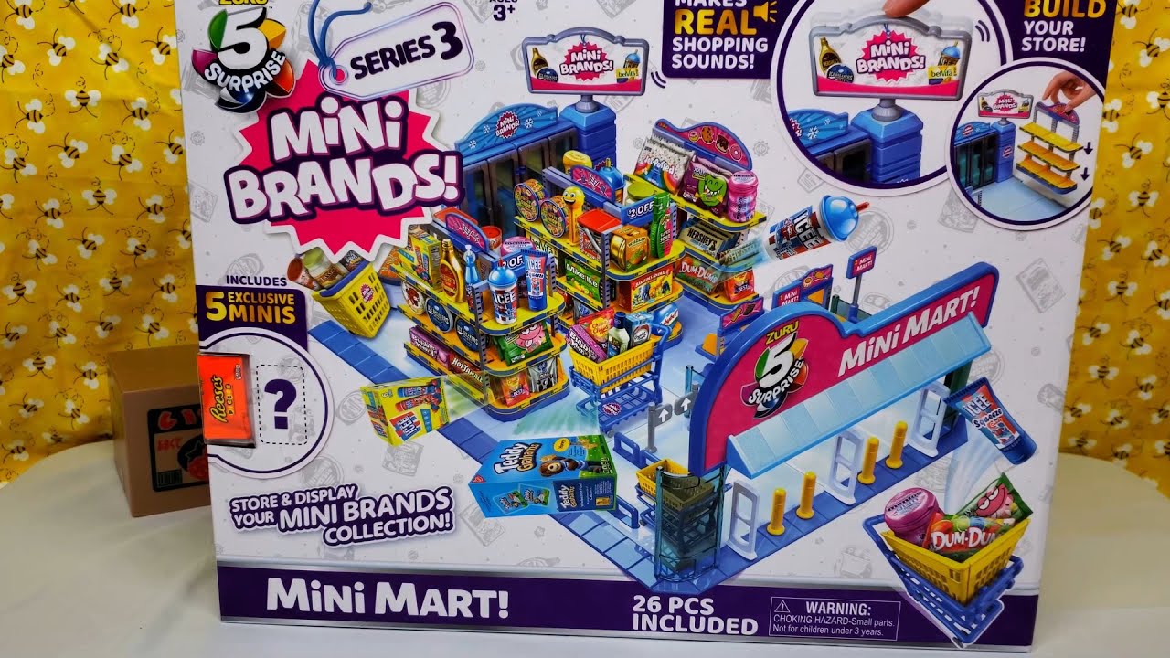 Mini Brands [Series 3] Mini Mart UNBOXING!! (Mini Grocery Store Playset)  Zuru 5 Surprise Mini Brands 