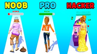 NOOB vs PRO vs HACKER - Run Rich 3D screenshot 3