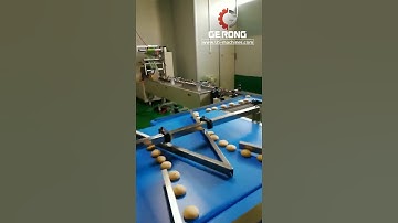 Automatic double channel cake biscuit bread conveying sorting bag packing line