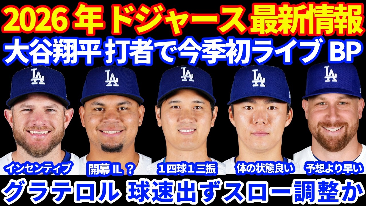 2026 Dodgers Update!! ️ Shohei Ohtani's first live BP of the