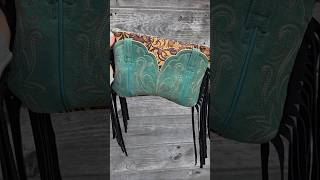 An all leather boot bag!! 🤠 #sewing #diy #cowboys #handmade