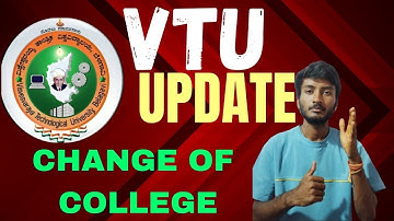 Change of college for 3rd & 5th Sem students | eligibility for change of college and branch| #VTU