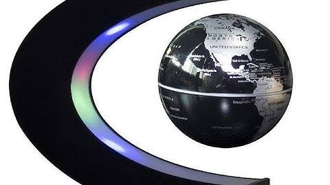 Senders Floating Globe with LED Lights C Shape Magnetic Levitation Floating