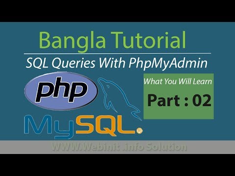 create database in phpmyadmin (database query command) || part : 02